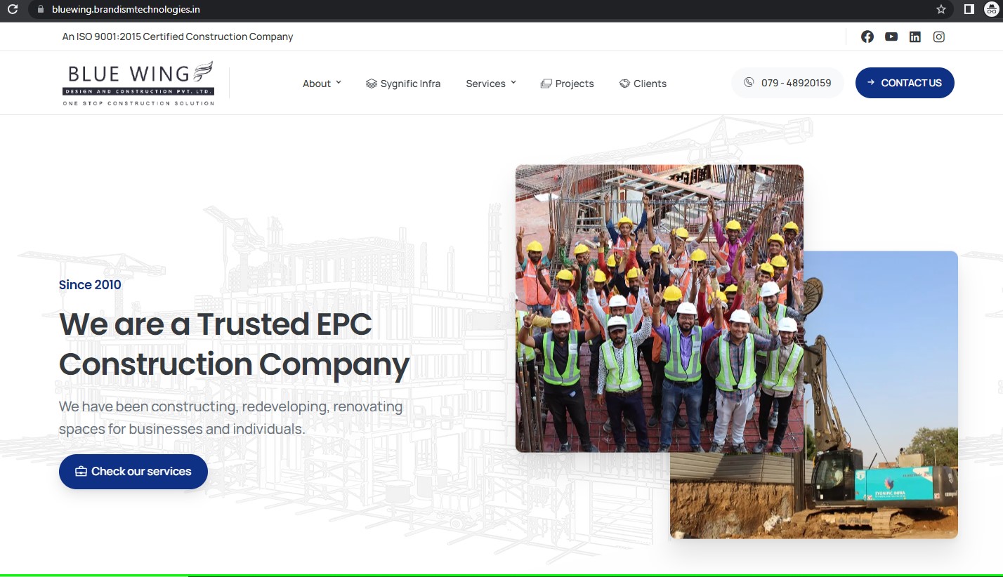 BlueWing Design and Construction Company Launches New Website